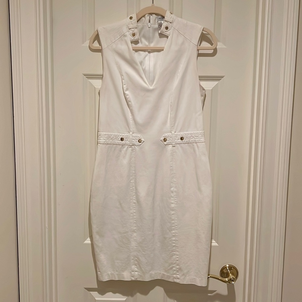 Cache white sleeveless dress size 10